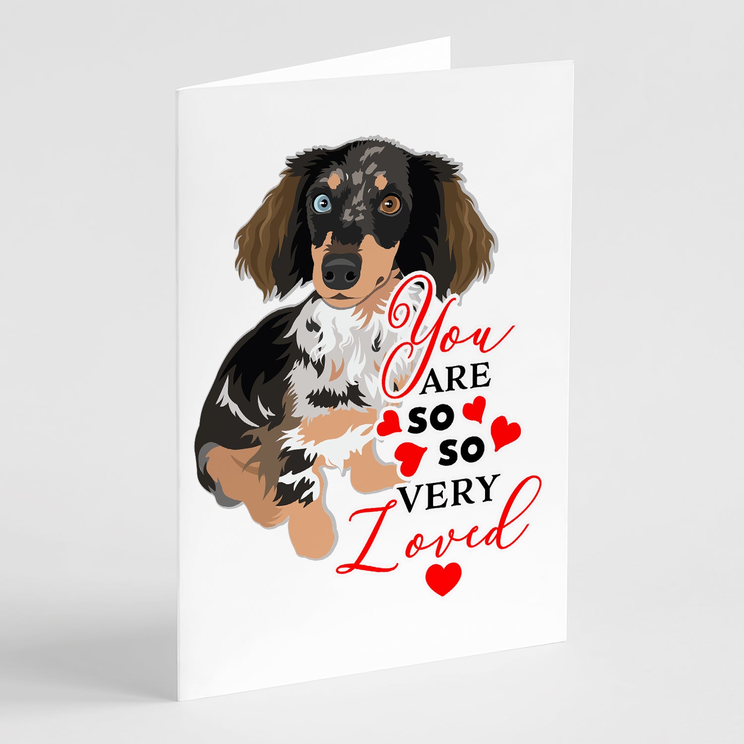 Buy this Dachshund Dapple #1 so Loved Greeting Cards and Envelopes Pack of 8