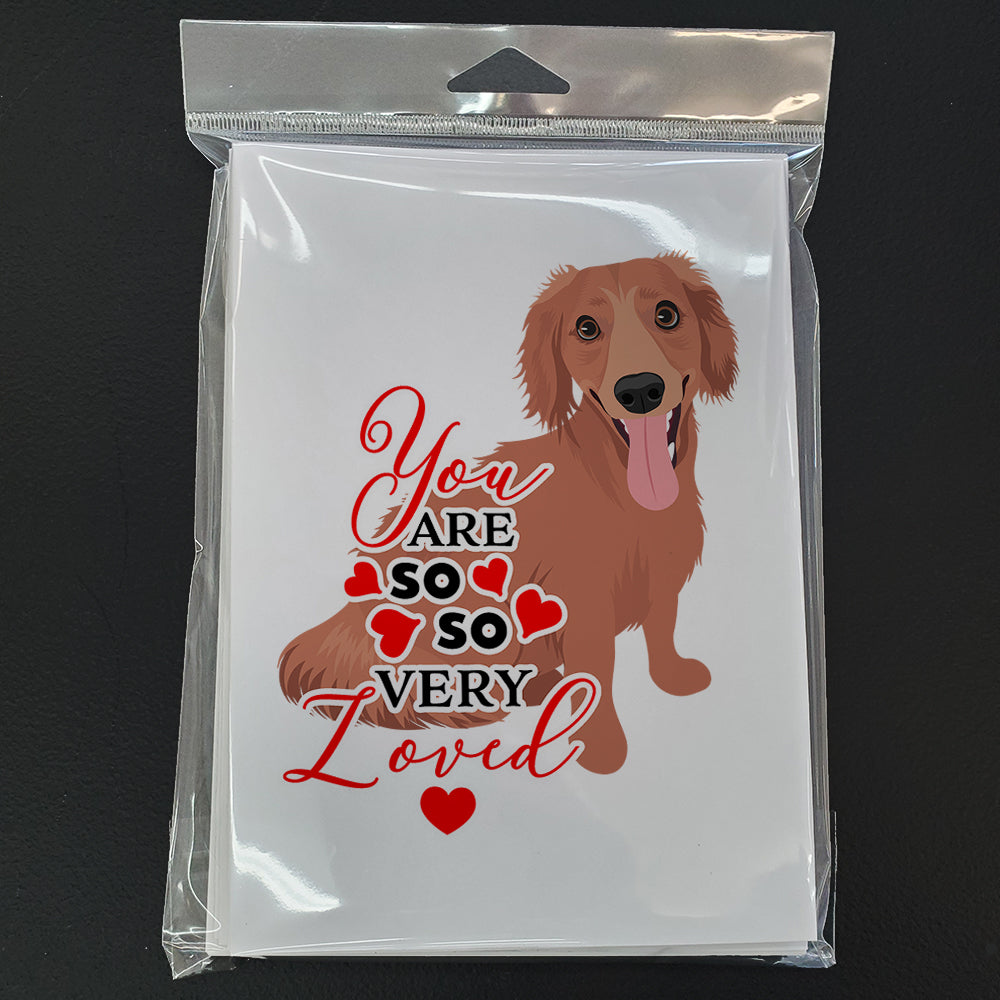 Dachshund Red #1 so Loved Greeting Cards and Envelopes Pack of 8 - the-store.com