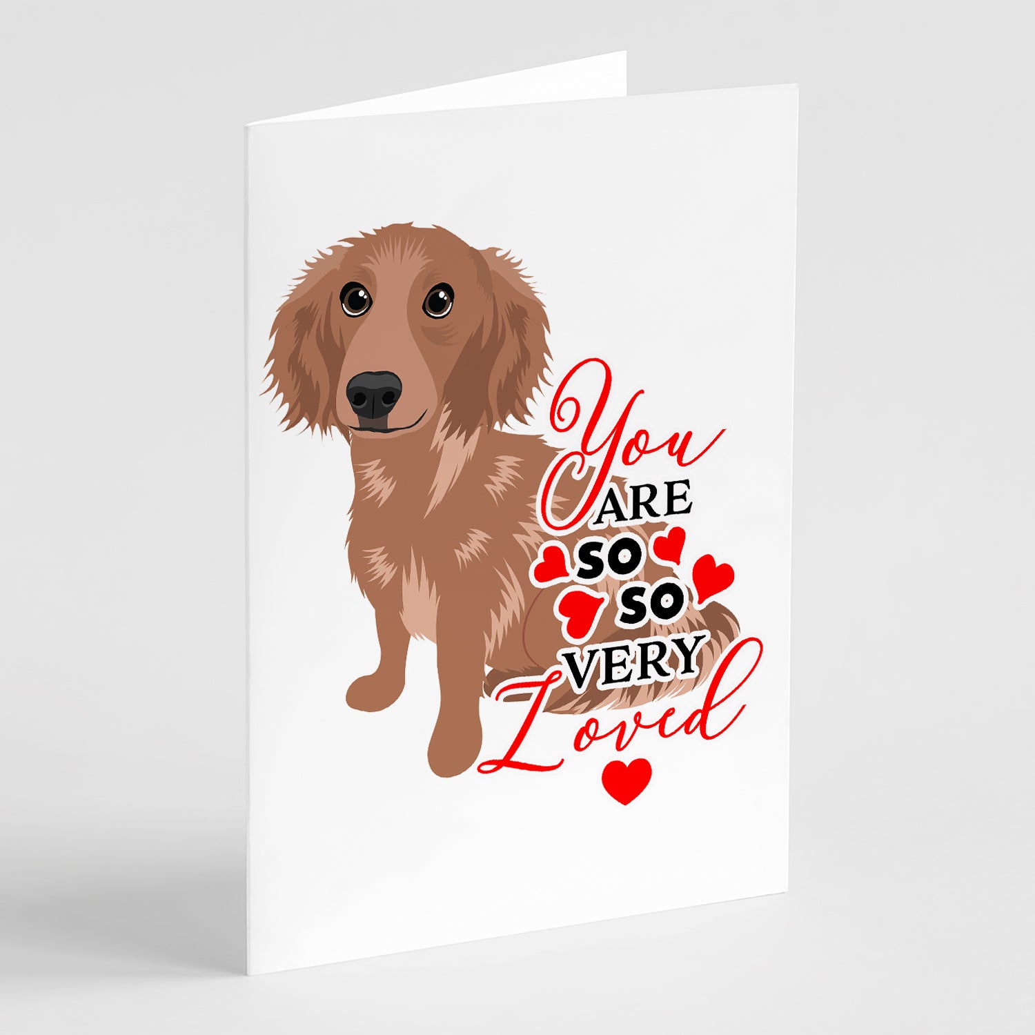 Buy this Dachshund Red #2 so Loved Greeting Cards and Envelopes Pack of 8
