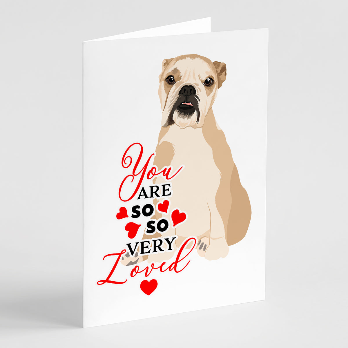Buy this English Bulldog Fawn Puppy so Loved Greeting Cards and Envelopes Pack of 8