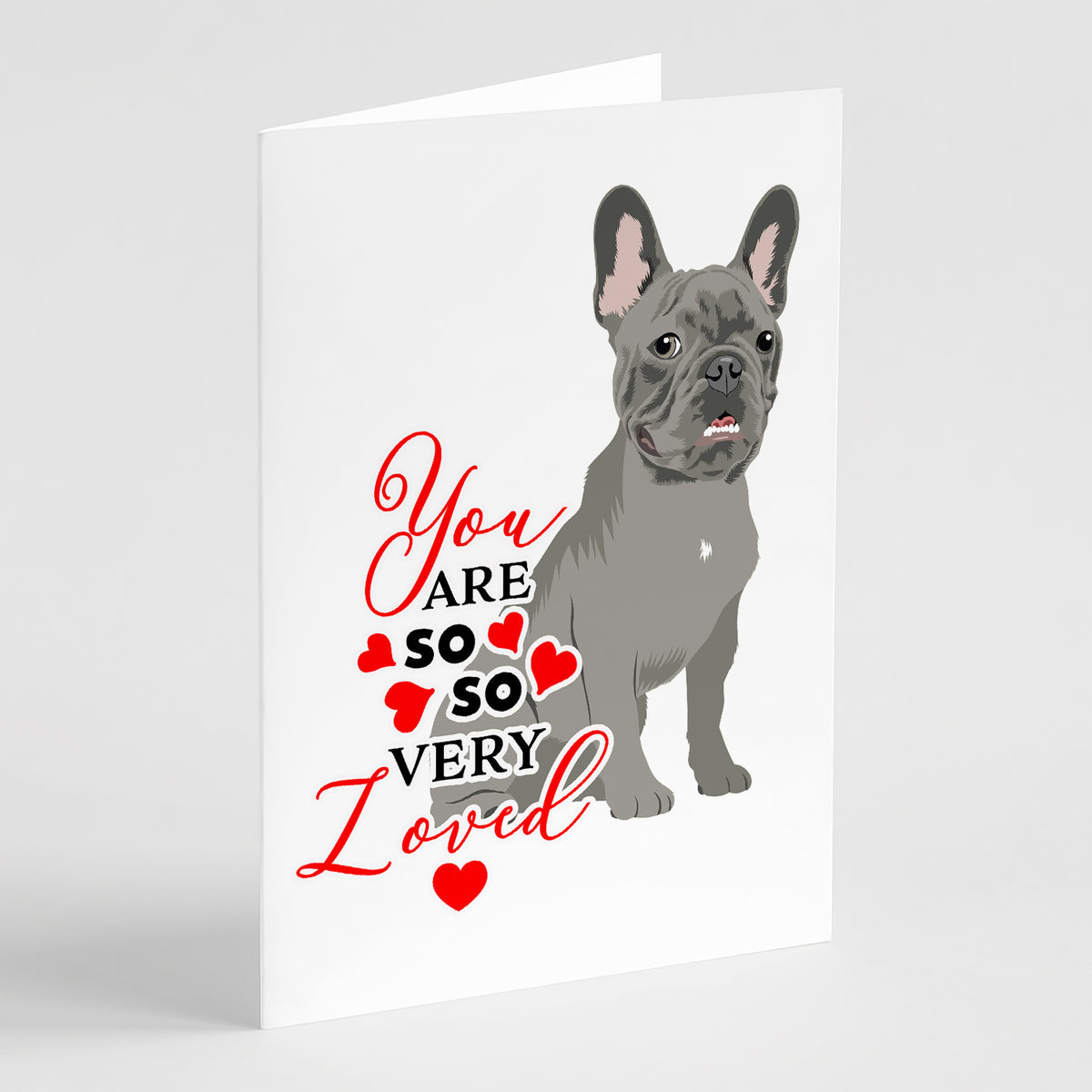 Buy this French Bulldog Blue so Loved Greeting Cards and Envelopes Pack of 8