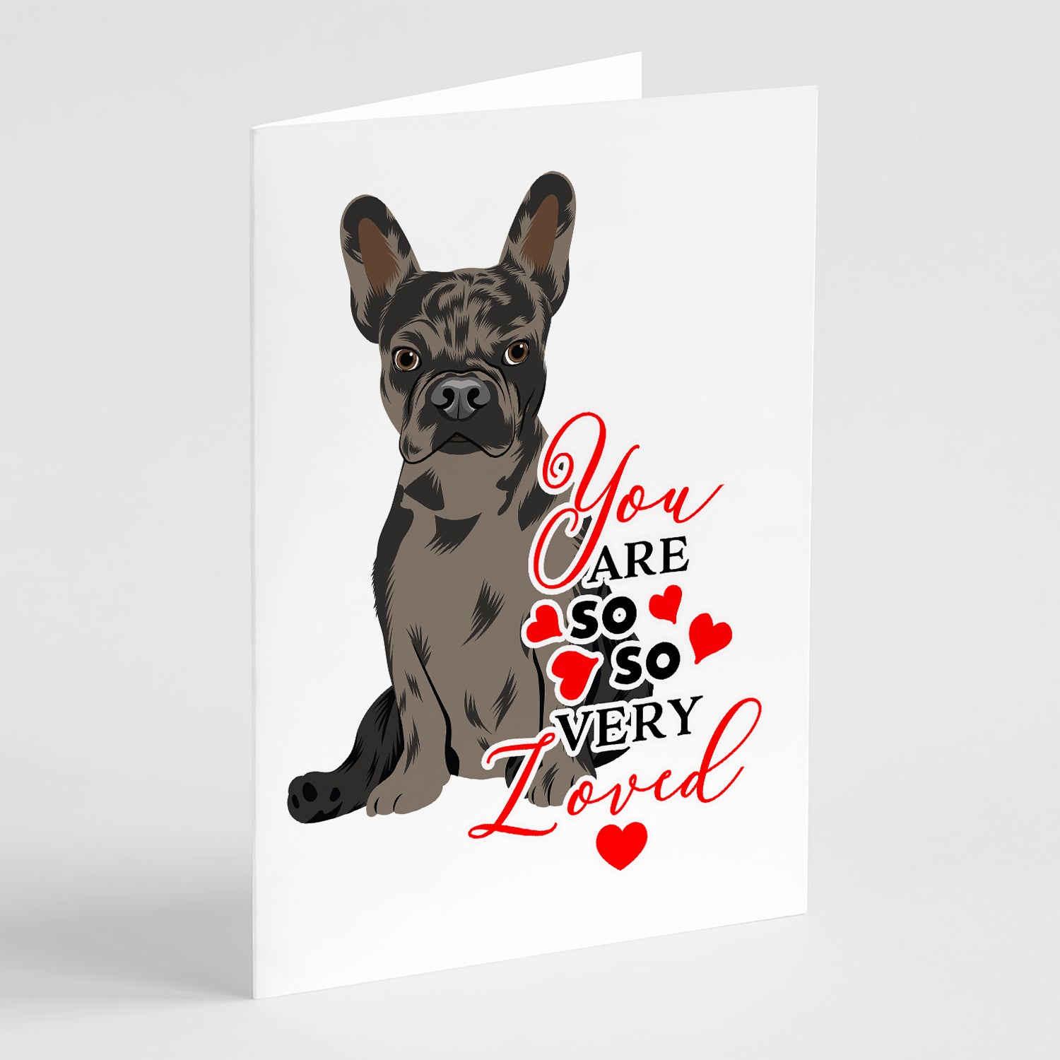 Buy this French Bulldog Chocolate so Loved Greeting Cards and Envelopes Pack of 8