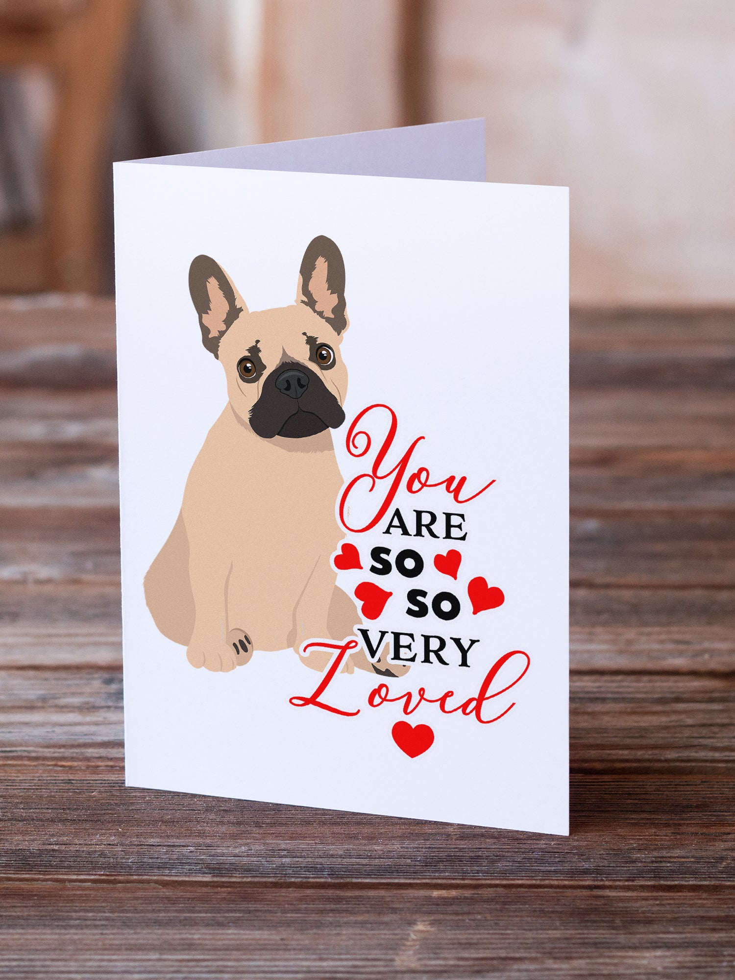 Buy this French Bulldog Fawn #1 so Loved Greeting Cards and Envelopes Pack of 8