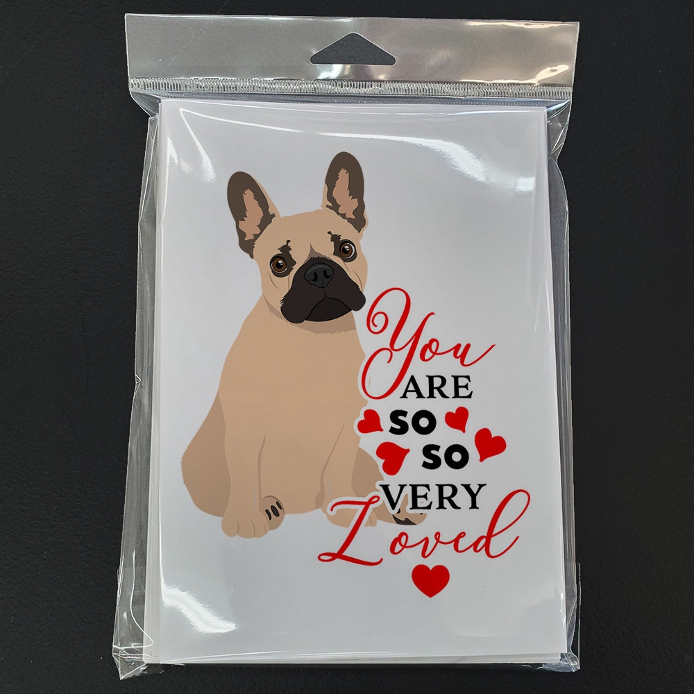 French Bulldog Fawn #1 so Loved Greeting Cards and Envelopes Pack of 8 - the-store.com