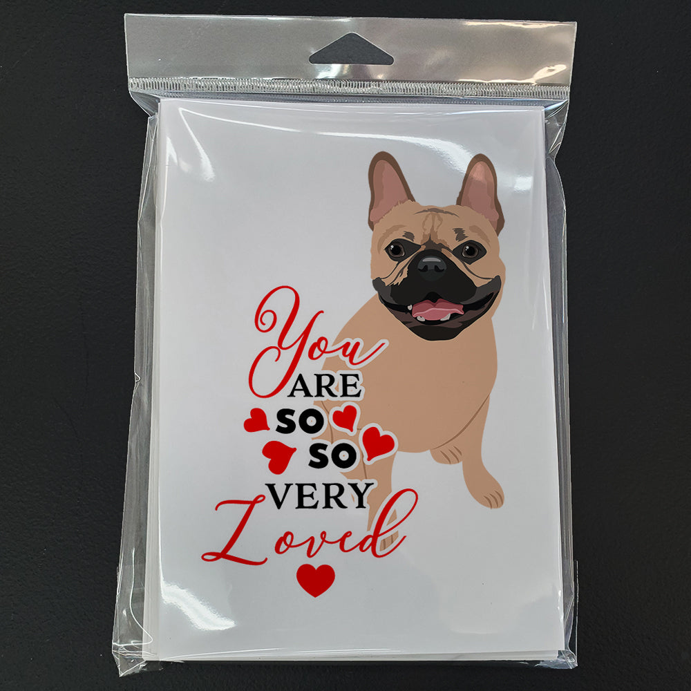 French Bulldog Fawn #2 so Loved Greeting Cards and Envelopes Pack of 8 - the-store.com