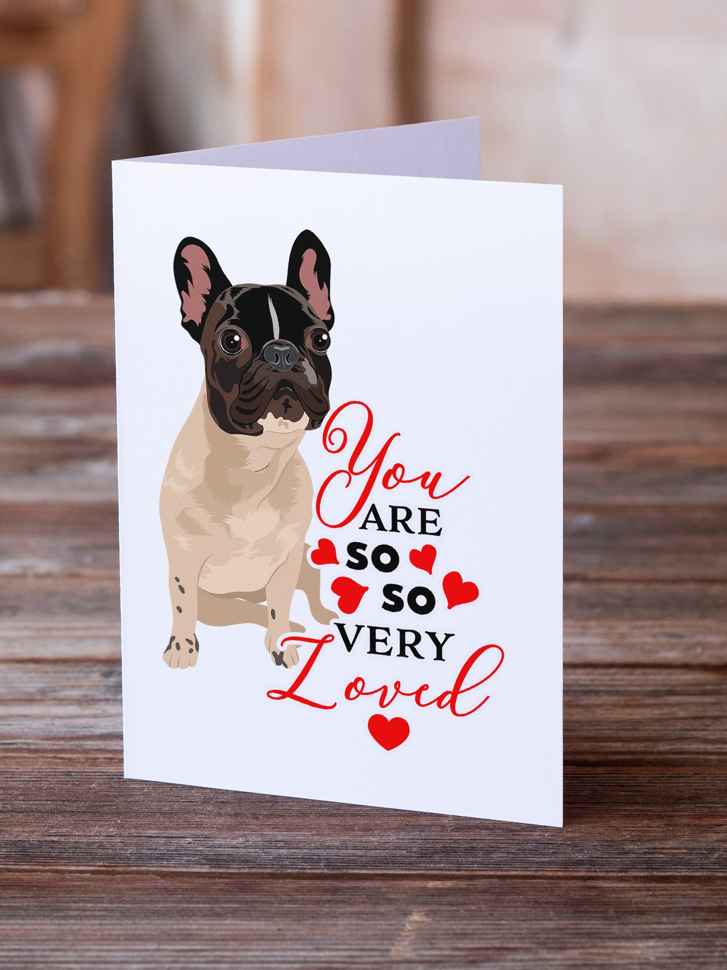 French Bulldog Fawn #3 so Loved Greeting Cards and Envelopes Pack of 8 - the-store.com