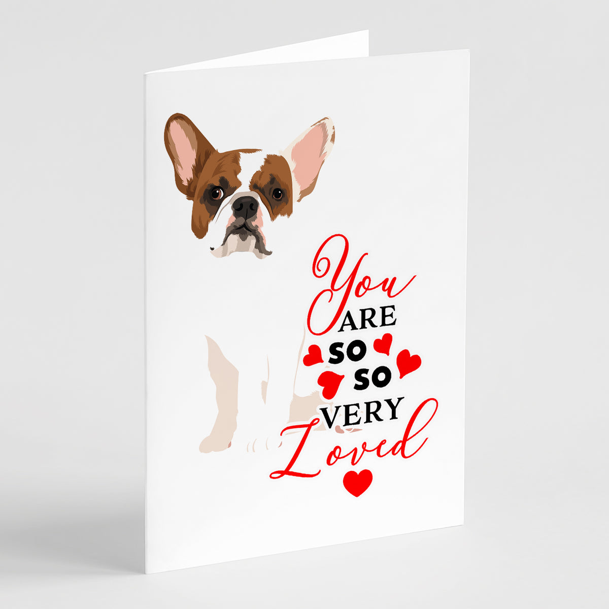 Buy this French Bulldog White #2 so Loved Greeting Cards and Envelopes Pack of 8