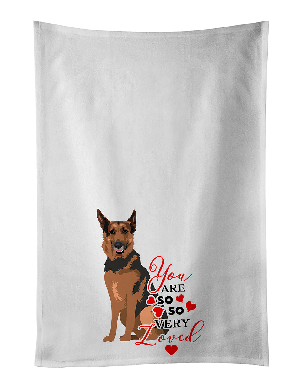 Buy this German Shepherd Red Sable so Loved White Kitchen Towel Set of 2