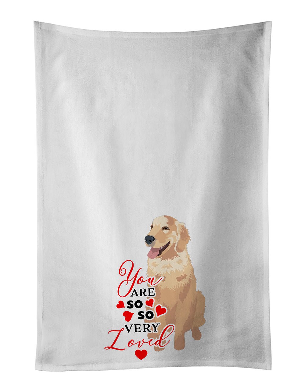 Buy this Golden Retriever Fawn #1 so Loved White Kitchen Towel Set of 2