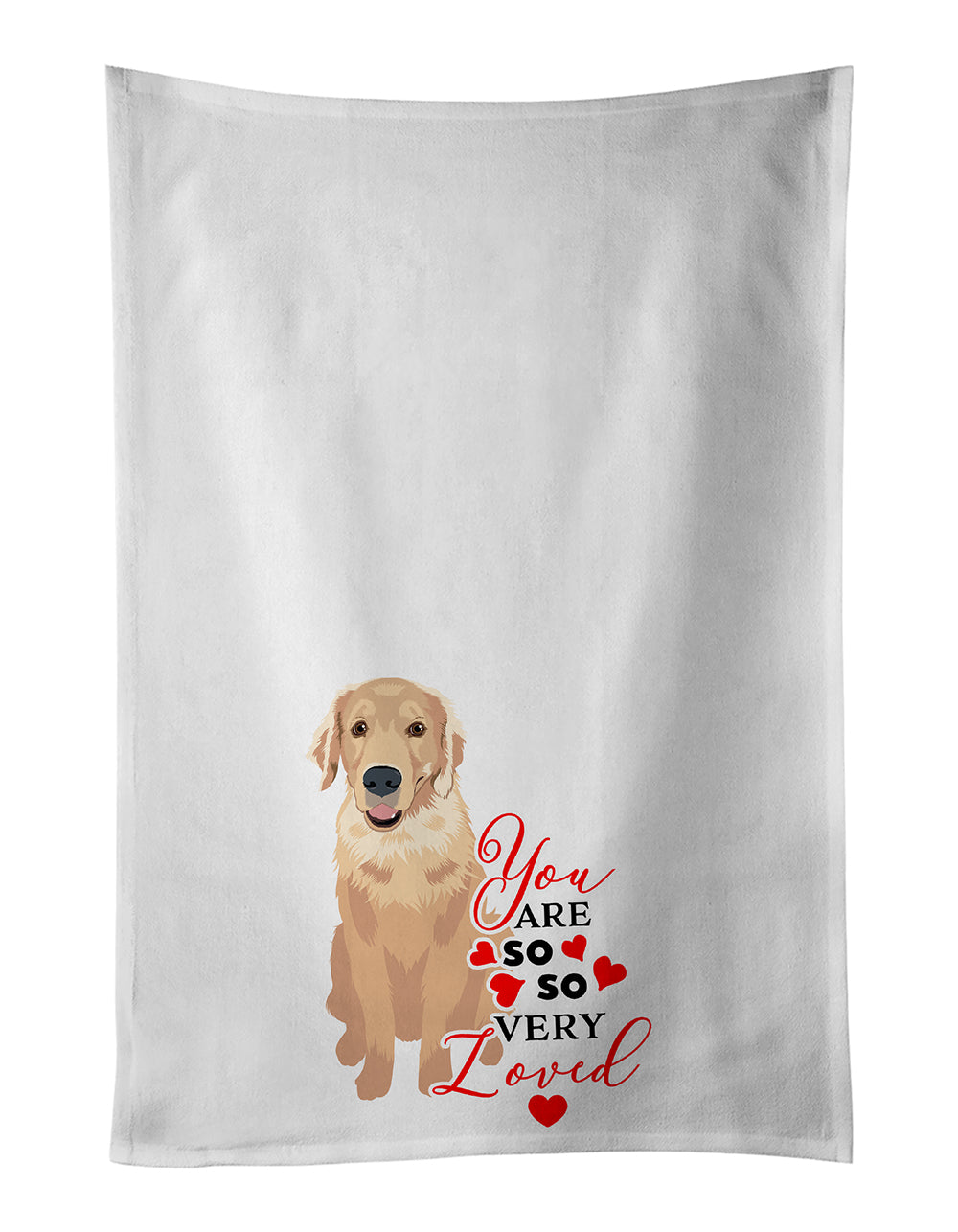 Buy this Golden Retriever Fawn #2 so Loved White Kitchen Towel Set of 2