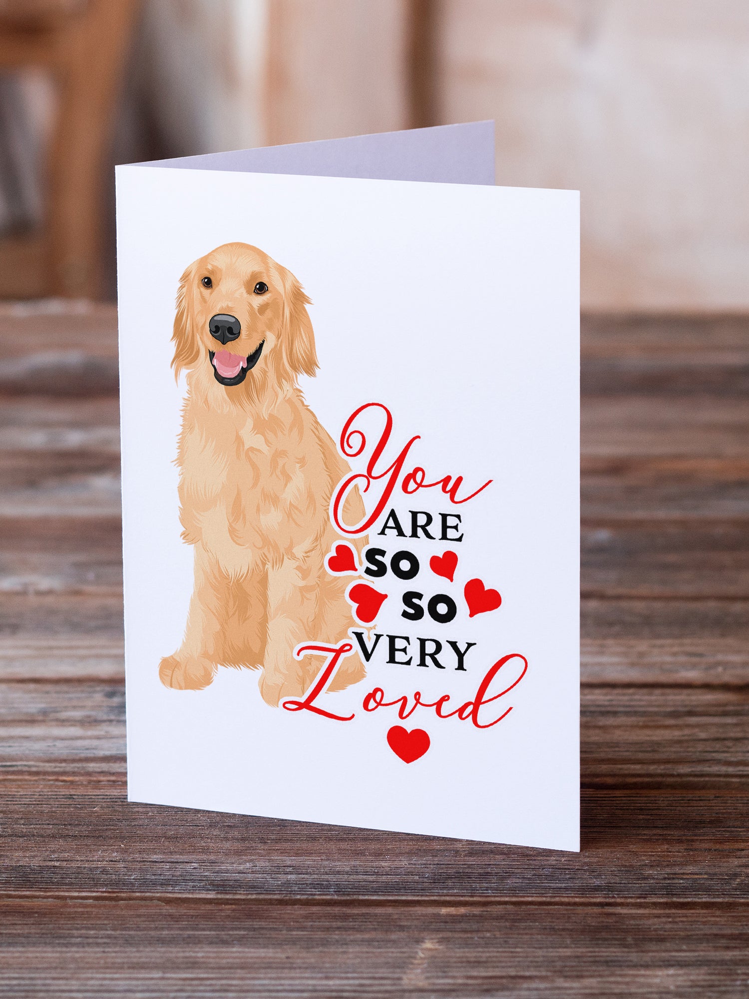 Golden Retriever Gold #1 so Loved Greeting Cards and Envelopes Pack of 8 - the-store.com