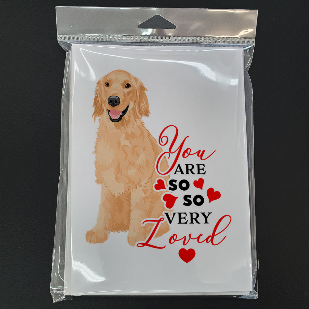 Golden Retriever Gold #1 so Loved Greeting Cards and Envelopes Pack of 8 - the-store.com