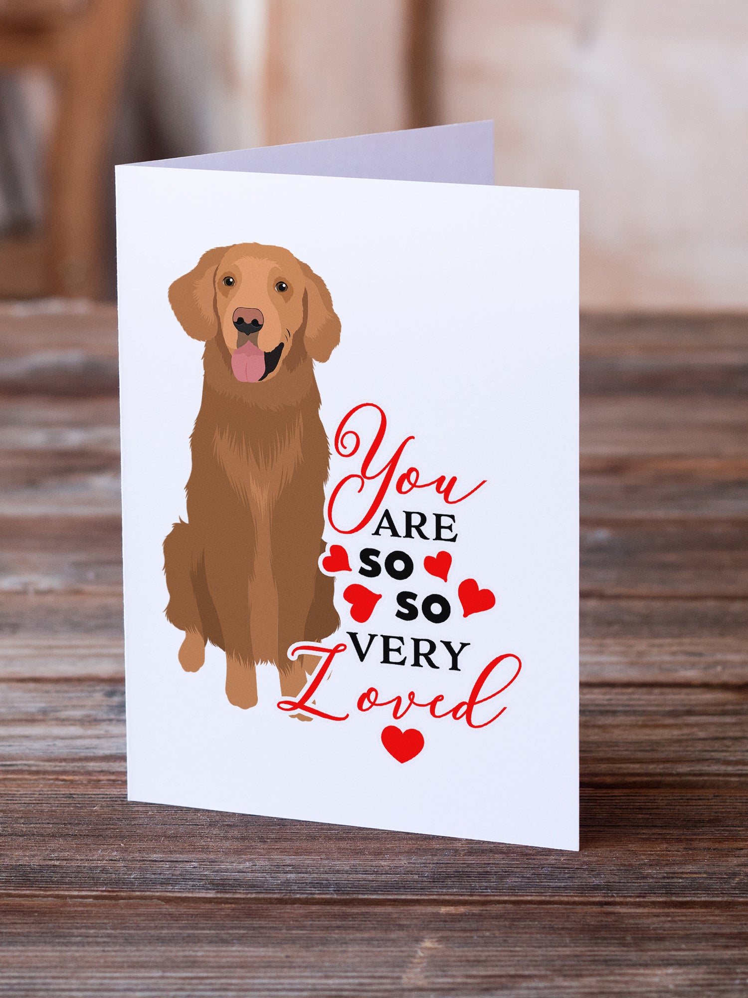 Golden Retriever Red #1 so Loved Greeting Cards and Envelopes Pack of 8 - the-store.com