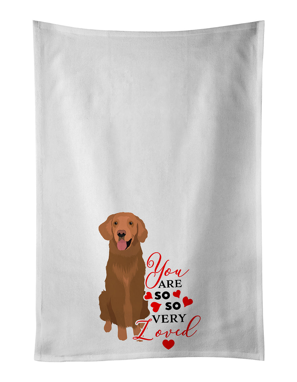 Buy this Golden Retriever Red #1 so Loved White Kitchen Towel Set of 2