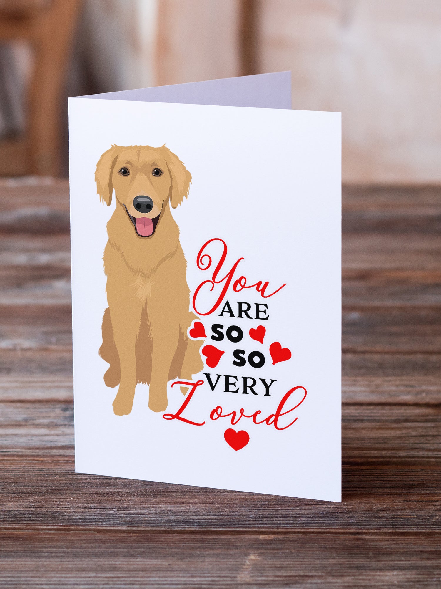 Golden Retriever Gold #2 so Loved Greeting Cards and Envelopes Pack of 8 - the-store.com