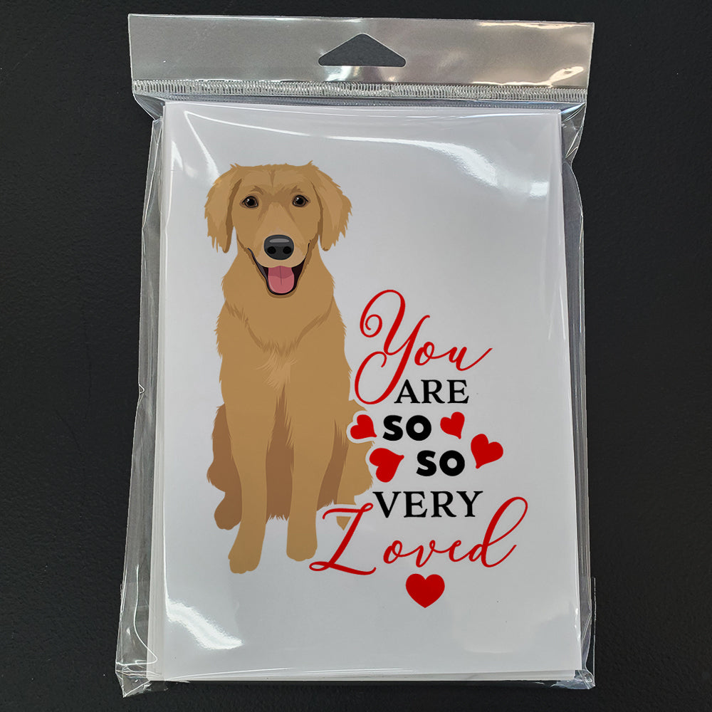 Golden Retriever Gold #2 so Loved Greeting Cards and Envelopes Pack of 8 - the-store.com