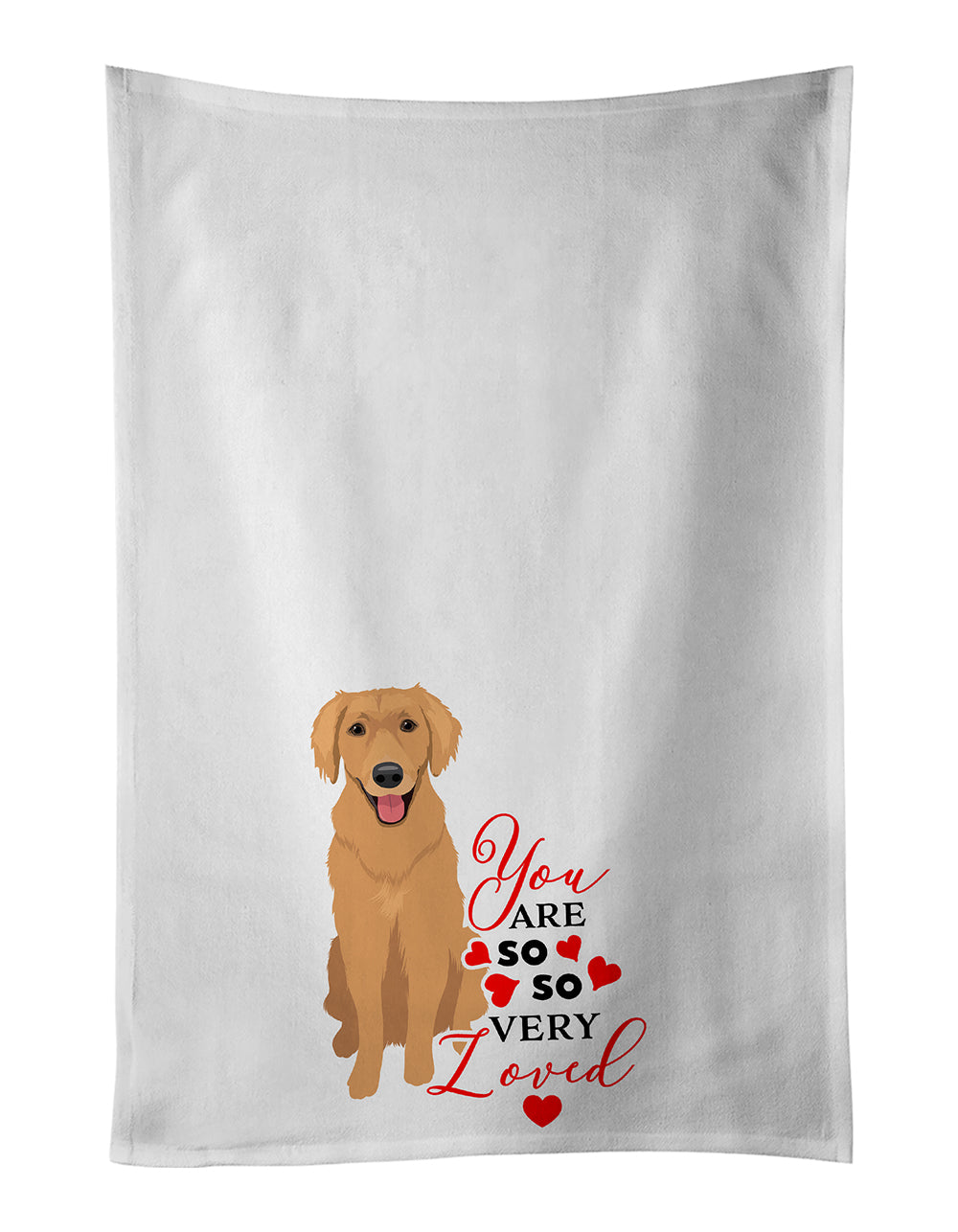 Buy this Golden Retriever Gold #2 so Loved White Kitchen Towel Set of 2