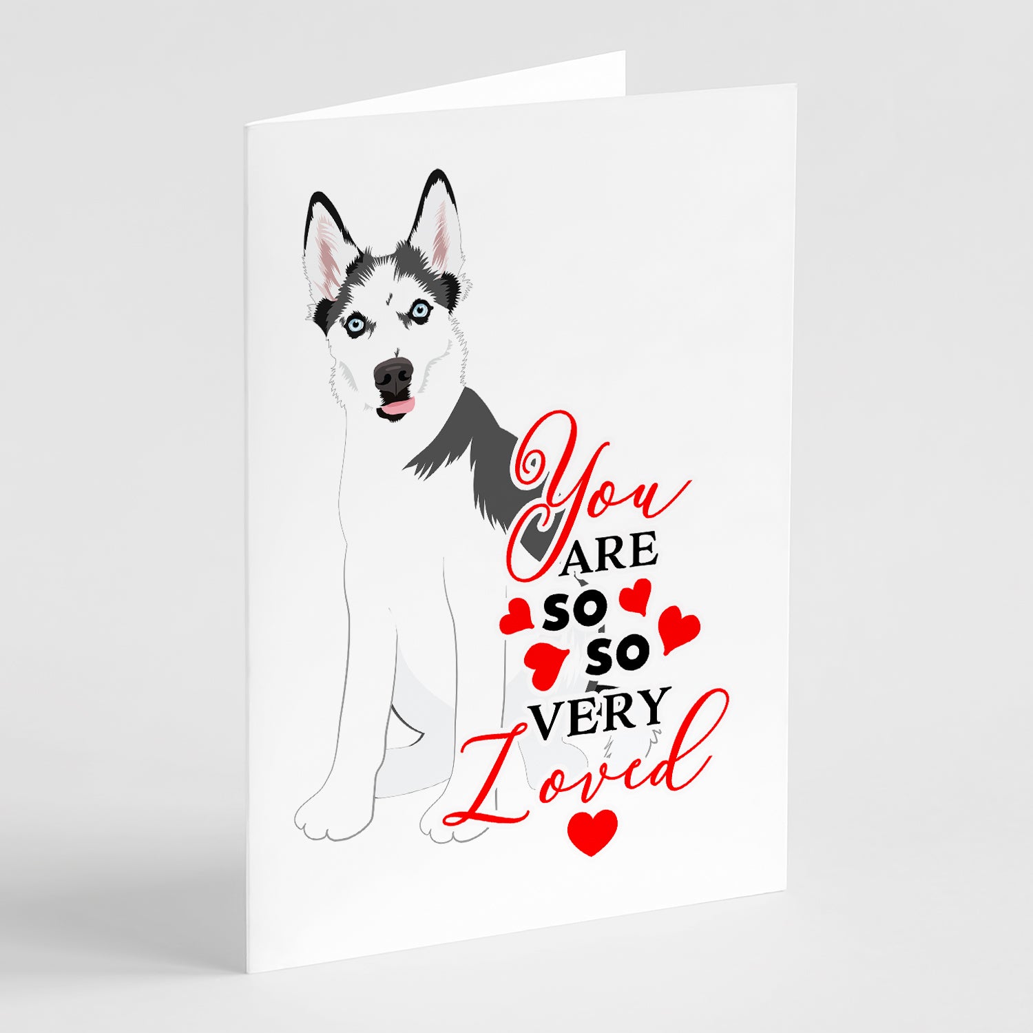 Buy this Siberian Husky Puppy so Loved Greeting Cards and Envelopes Pack of 8