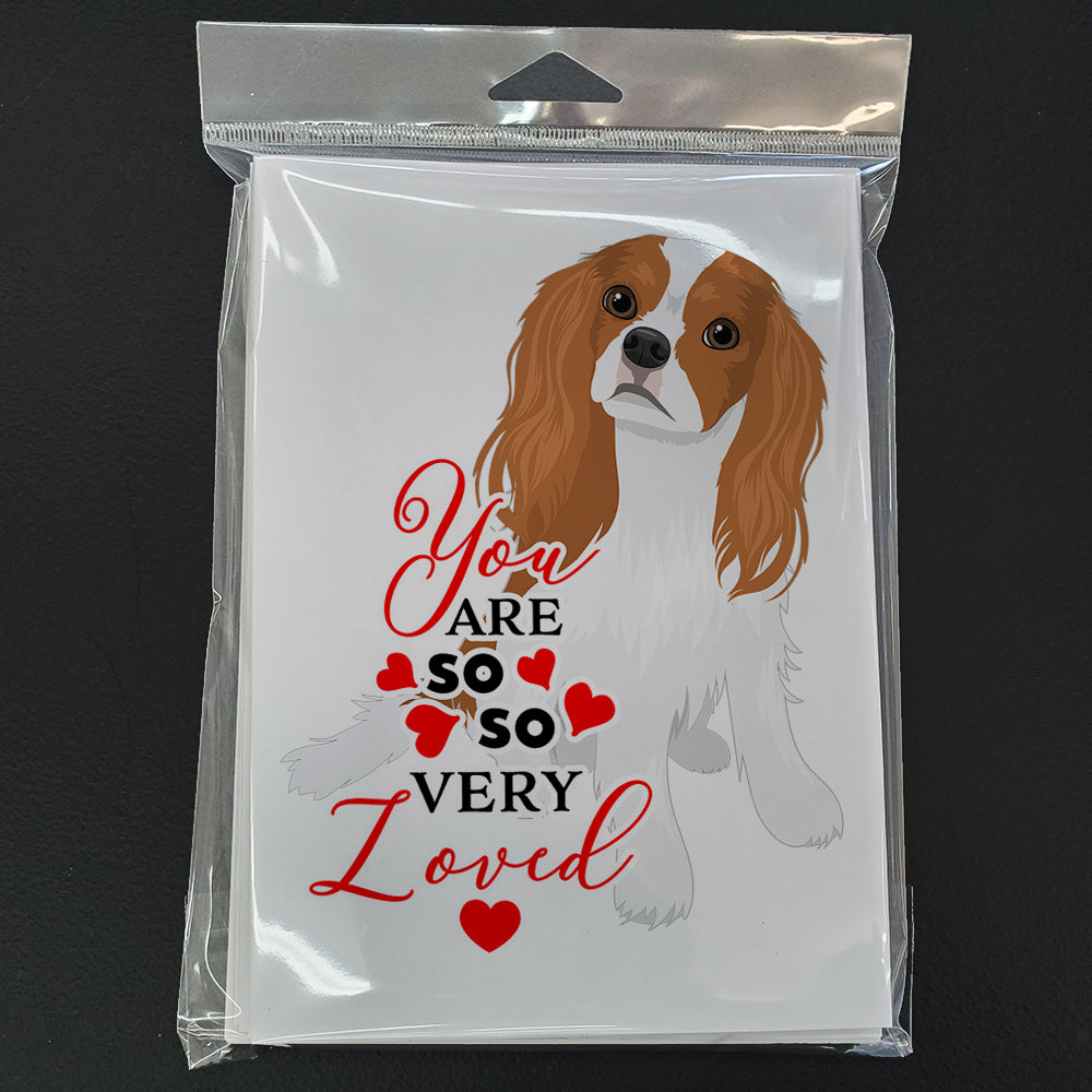 Cavalier King Charles Spaniel Blenheim #1 so Loved Greeting Cards and Envelopes Pack of 8 - the-store.com