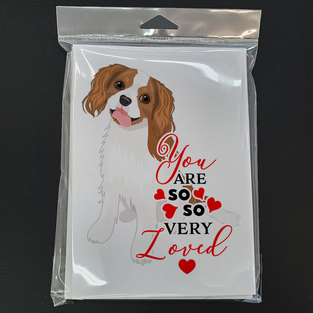 Cavalier King Charles Spaniel Blenheim #2 so Loved Greeting Cards and Envelopes Pack of 8 - the-store.com