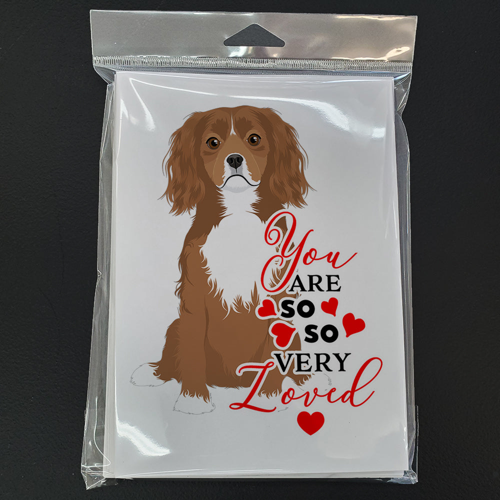 Cavalier King Charles Spaniel Ruby so Loved Greeting Cards and Envelopes Pack of 8 - the-store.com