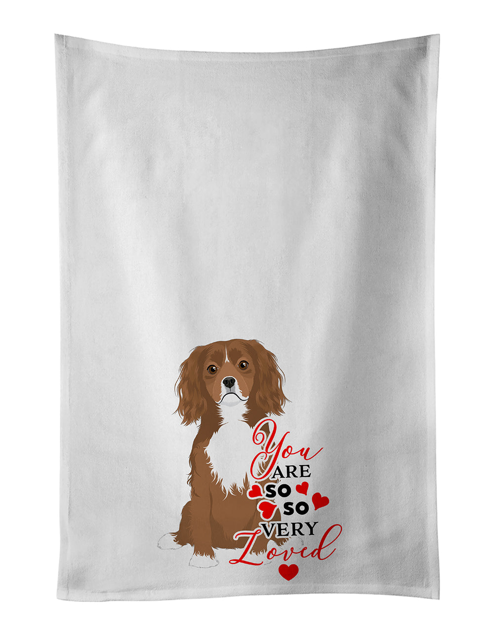 Buy this Cavalier King Charles Spaniel Ruby so Loved White Kitchen Towel Set of 2