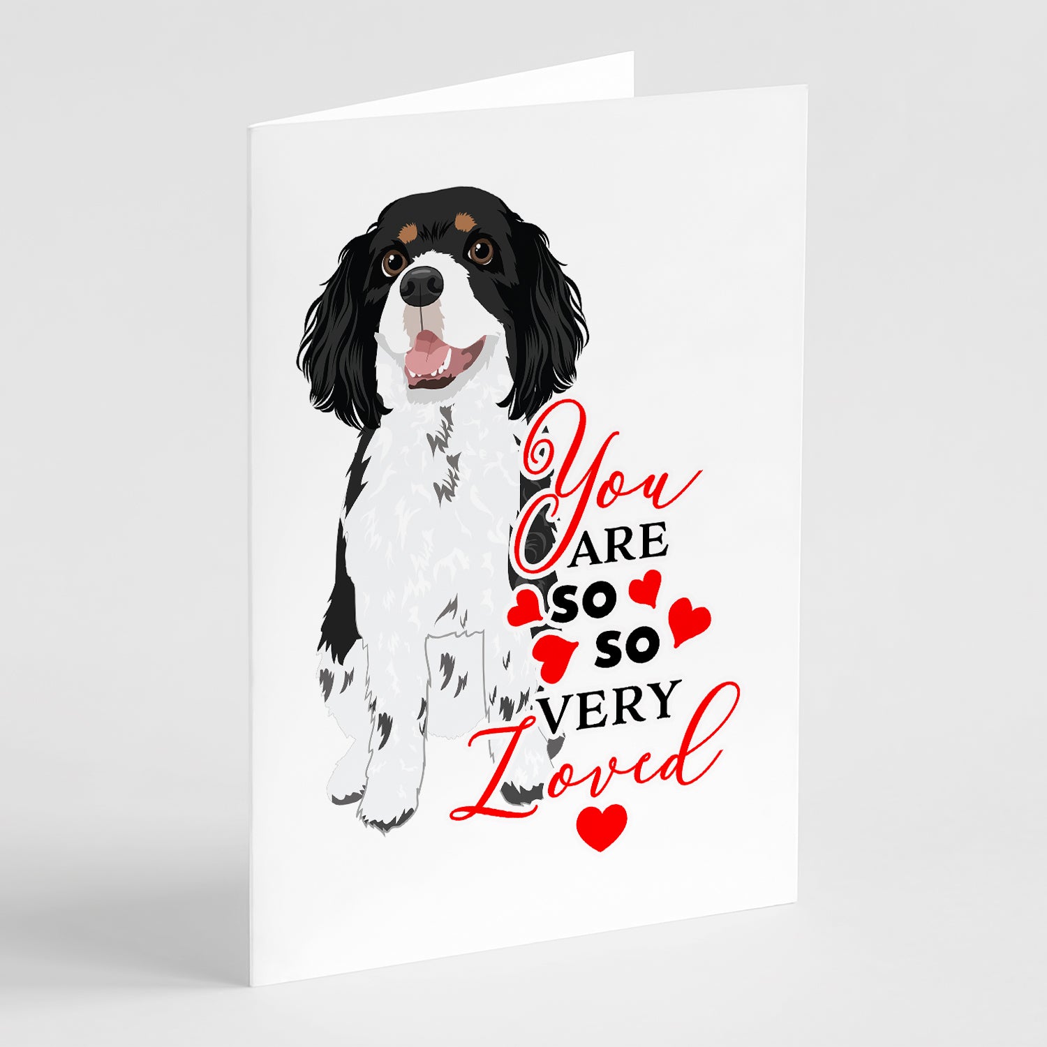Buy this Cavalier King Charles Spaniel Tricolor #2 so Loved Greeting Cards and Envelopes Pack of 8