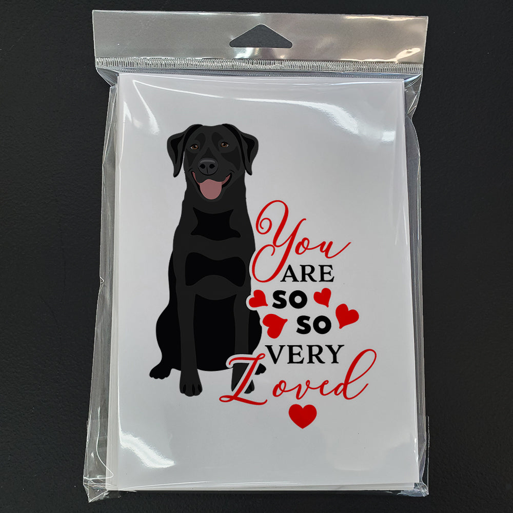 Labrador Retriever Black #1 so Loved Greeting Cards and Envelopes Pack of 8 - the-store.com