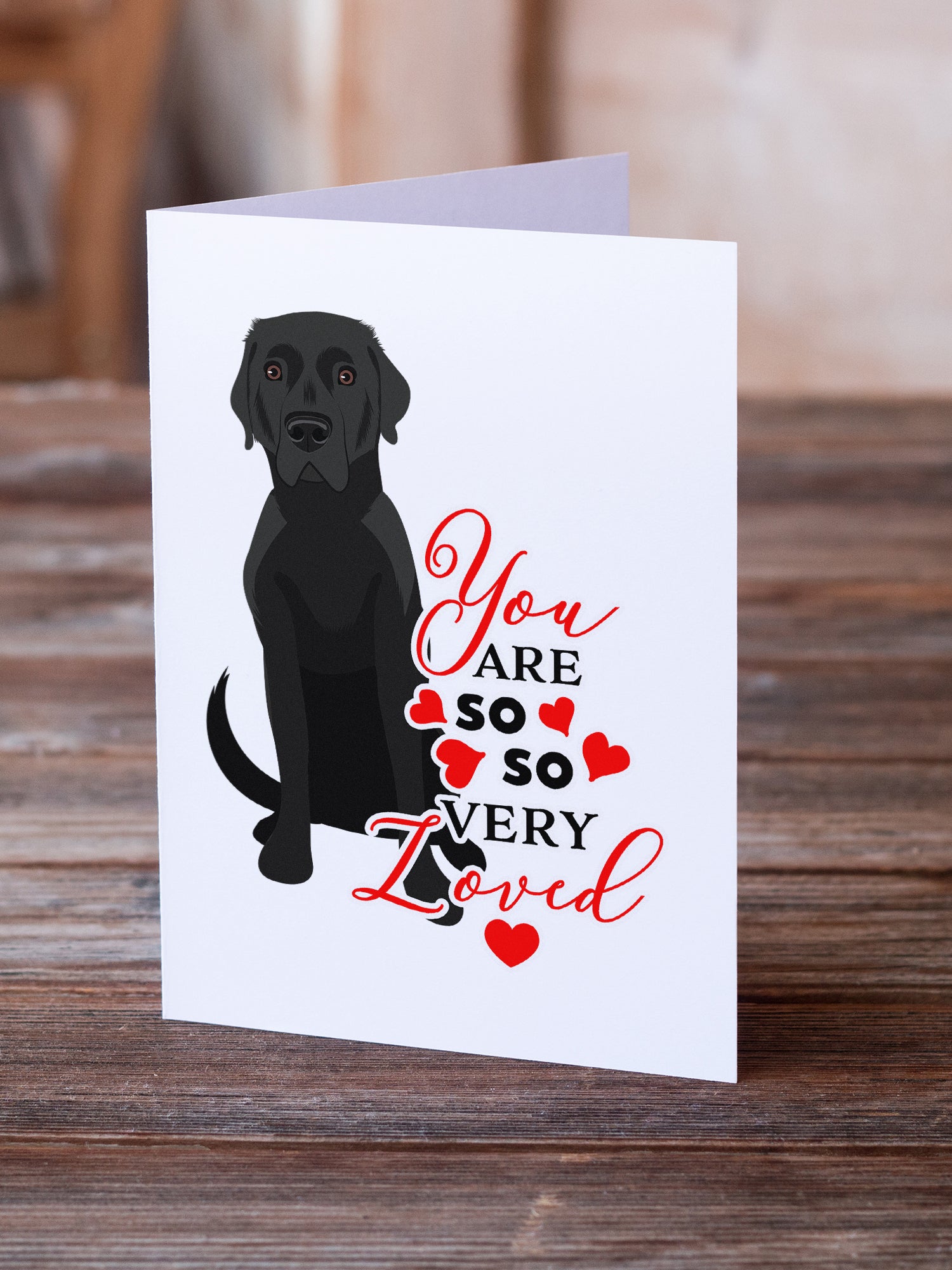 Labrador Retriever Black #2 so Loved Greeting Cards and Envelopes Pack of 8 - the-store.com
