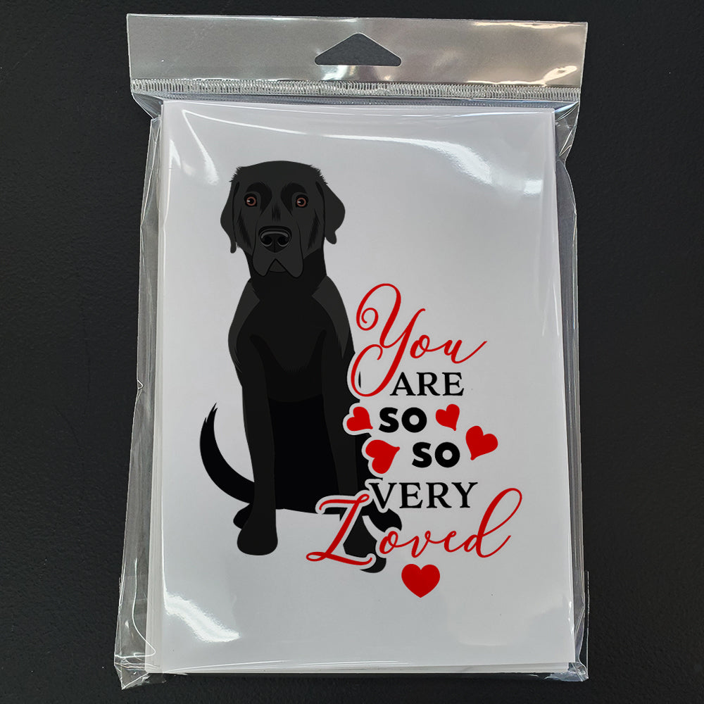 Labrador Retriever Black #2 so Loved Greeting Cards and Envelopes Pack of 8 - the-store.com