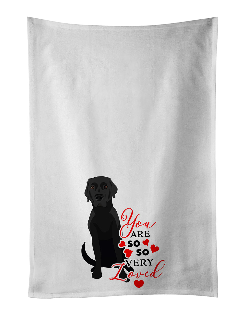 Buy this Labrador Retriever Black #2 so Loved White Kitchen Towel Set of 2