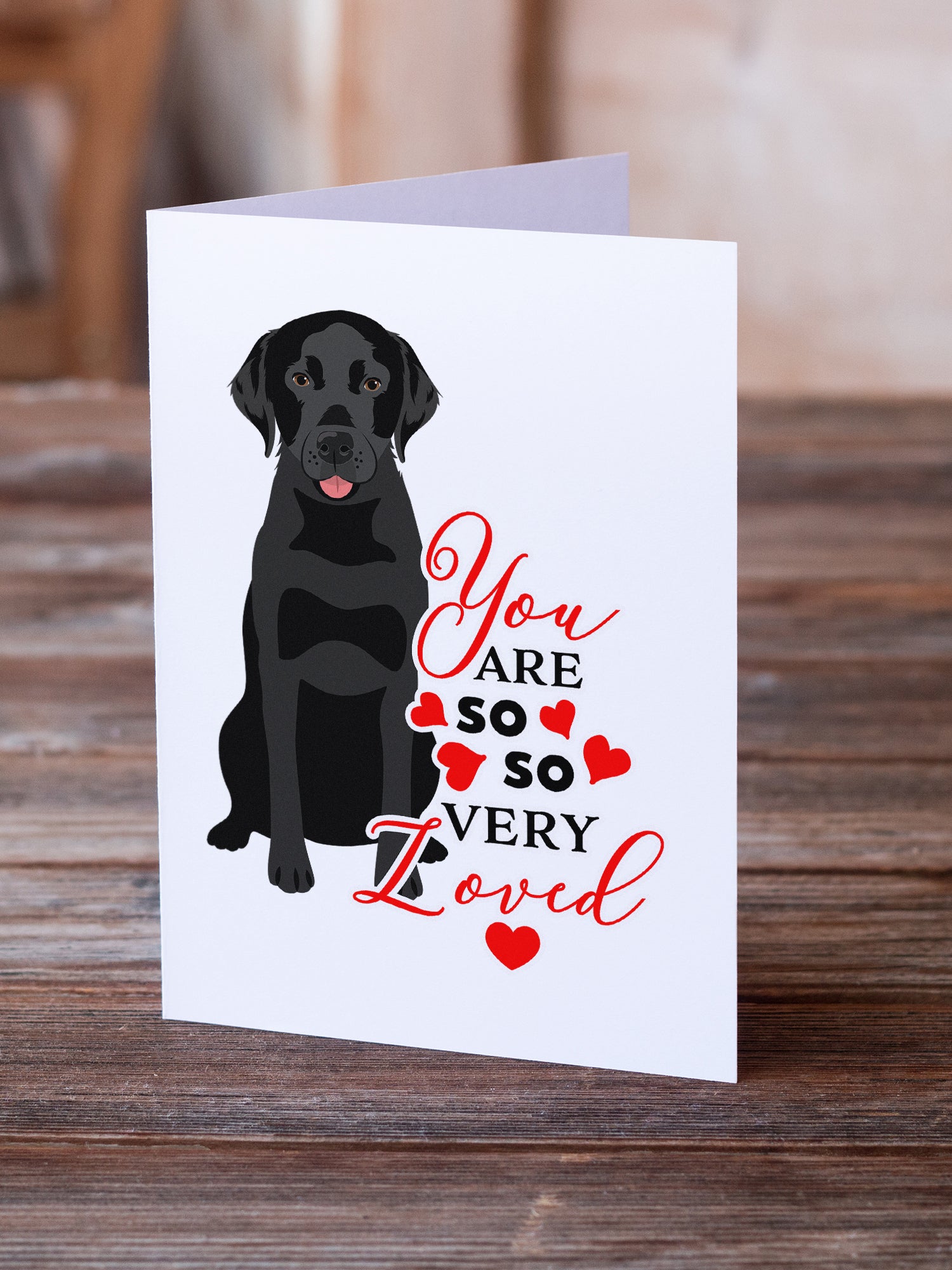 Labrador Retriever Black #3 so Loved Greeting Cards and Envelopes Pack of 8 - the-store.com
