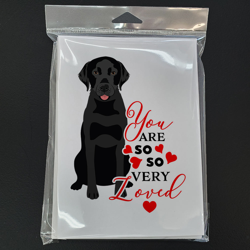 Labrador Retriever Black #3 so Loved Greeting Cards and Envelopes Pack of 8 - the-store.com