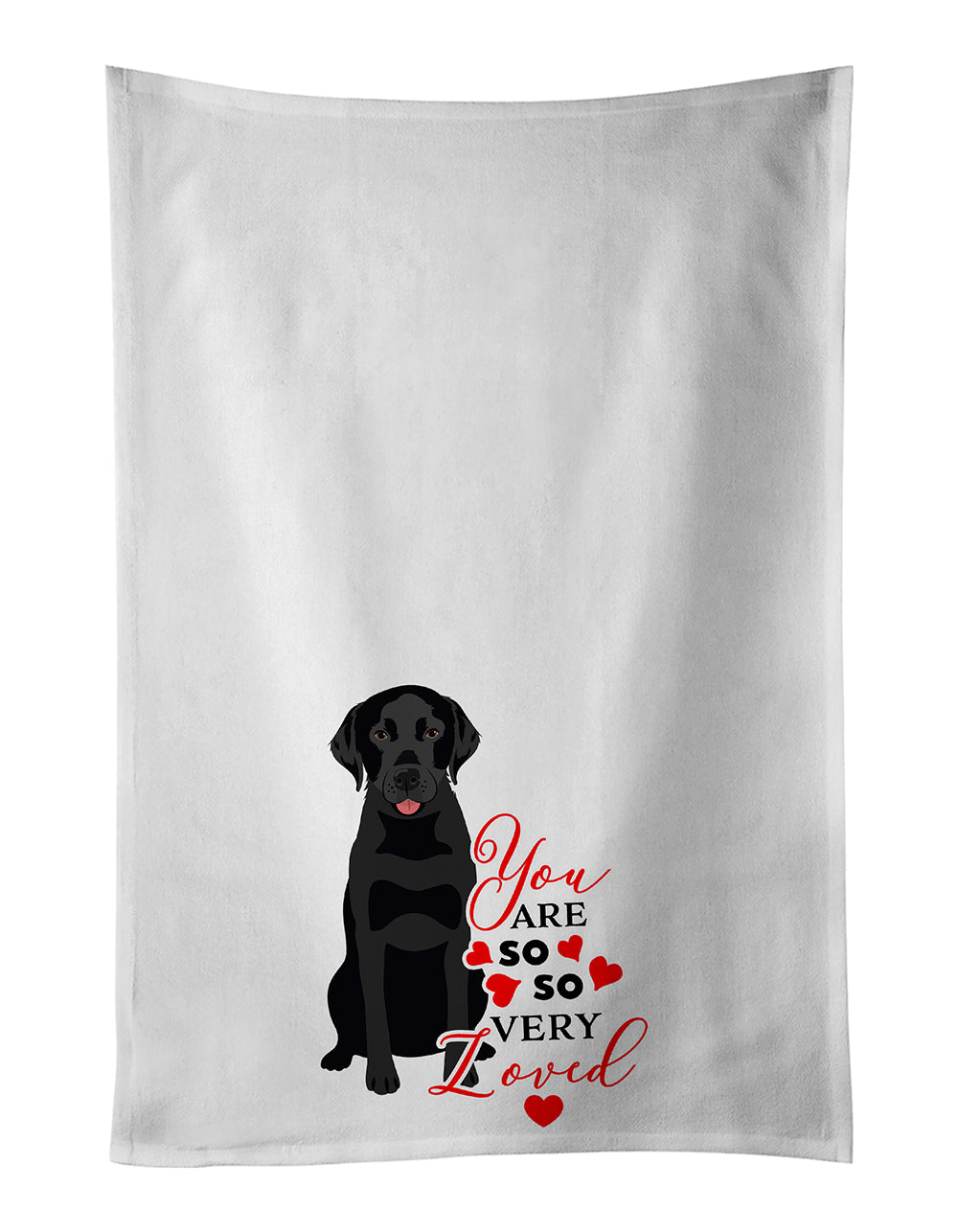 Buy this Labrador Retriever Black #3 so Loved White Kitchen Towel Set of 2