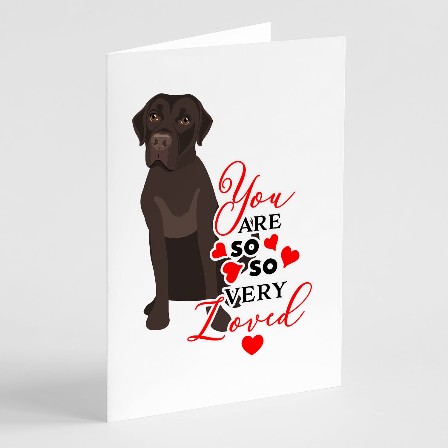 Buy this Labrador Retriever Chocolate #1 so Loved Greeting Cards and Envelopes Pack of 8