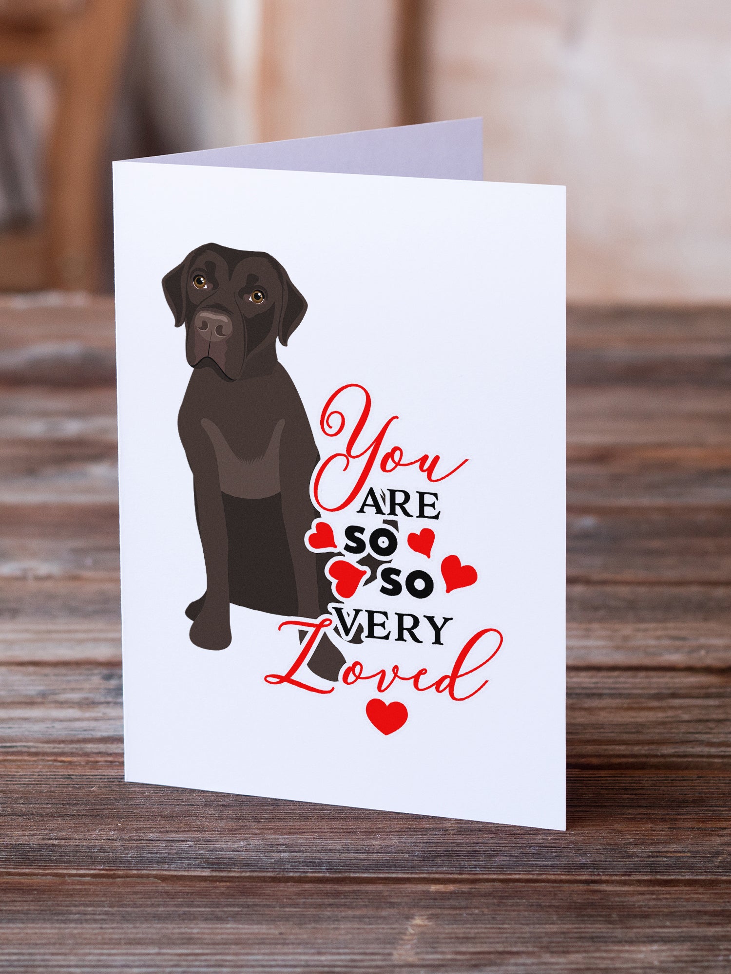 Buy this Labrador Retriever Chocolate #1 so Loved Greeting Cards and Envelopes Pack of 8