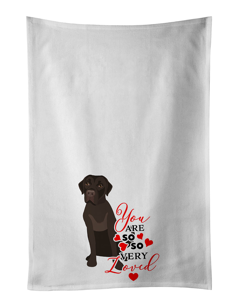 Buy this Labrador Retriever Chocolate #1 so Loved White Kitchen Towel Set of 2