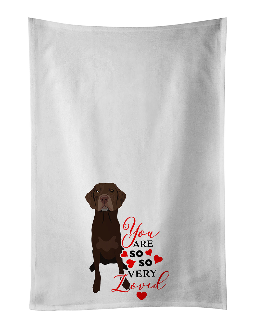 Buy this Labrador Retriever Chocolate #2 so Loved White Kitchen Towel Set of 2