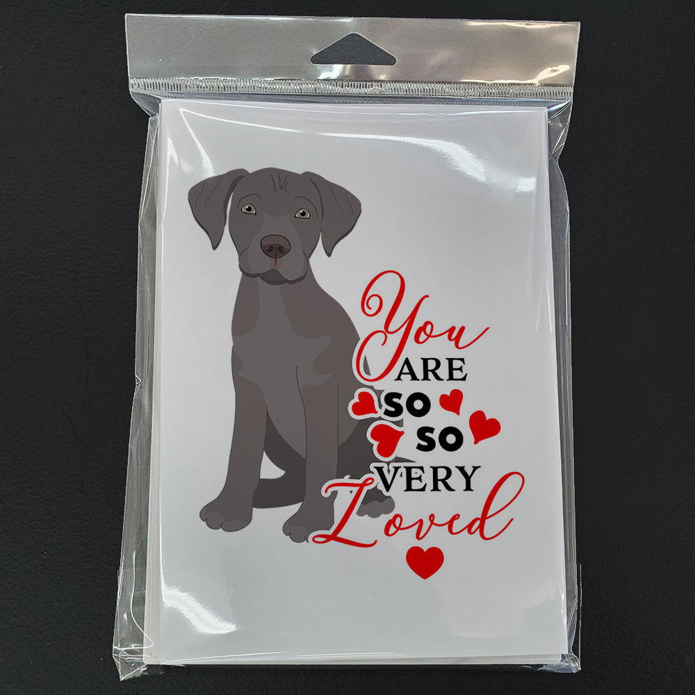 Labrador Retriever Gray Puppy so Loved Greeting Cards and Envelopes Pack of 8 - the-store.com