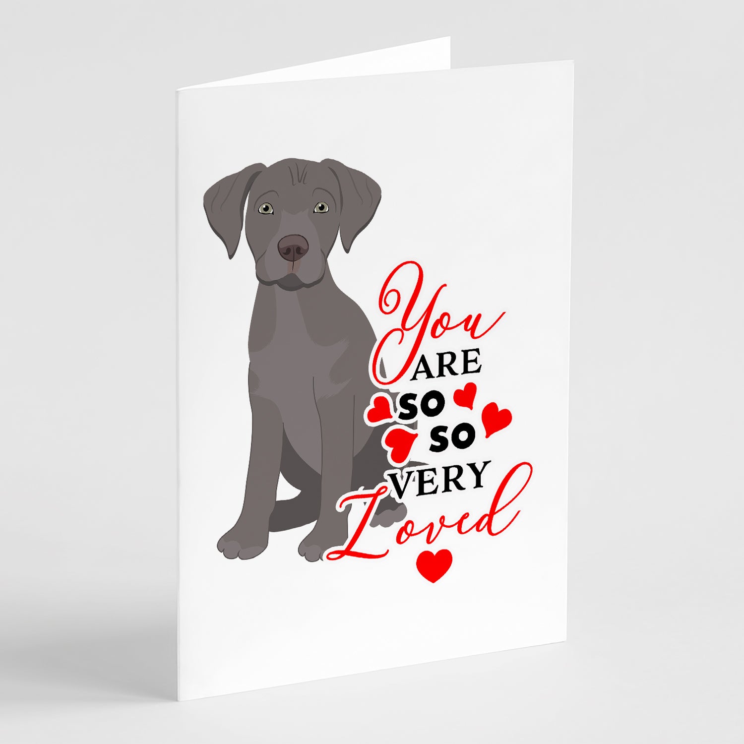 Buy this Labrador Retriever Gray Puppy so Loved Greeting Cards and Envelopes Pack of 8
