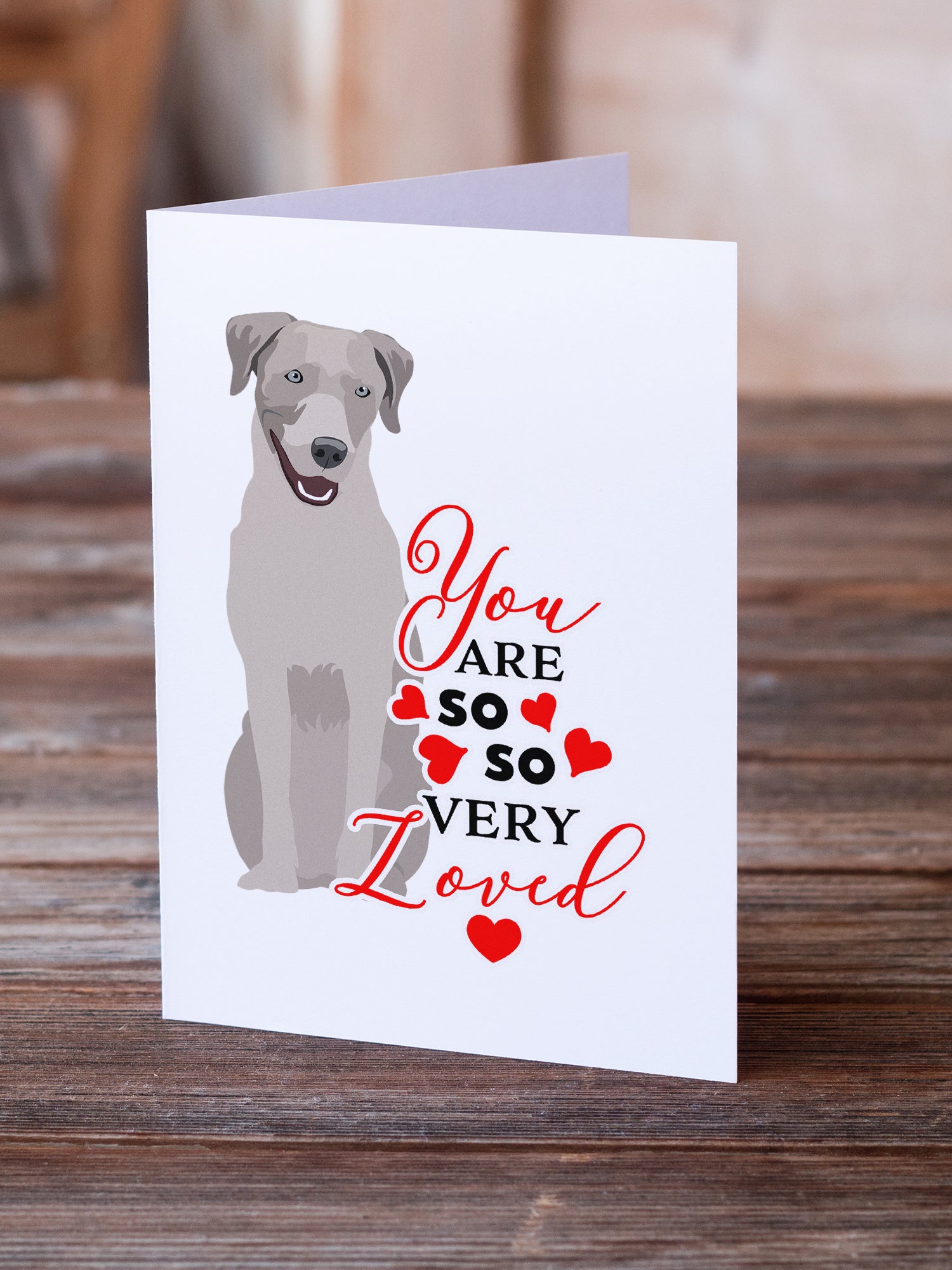 Labrador Retriever Gray so Loved Greeting Cards and Envelopes Pack of 8 - the-store.com