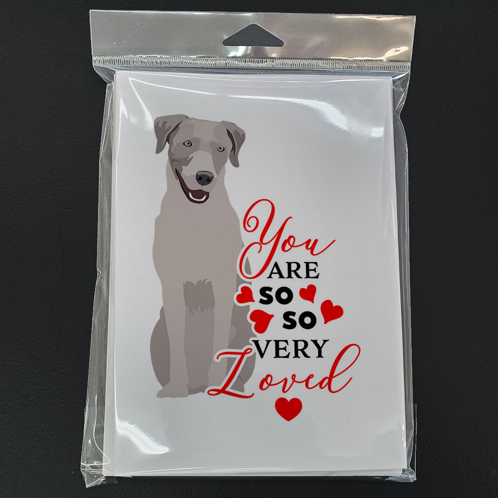 Labrador Retriever Gray so Loved Greeting Cards and Envelopes Pack of 8 - the-store.com