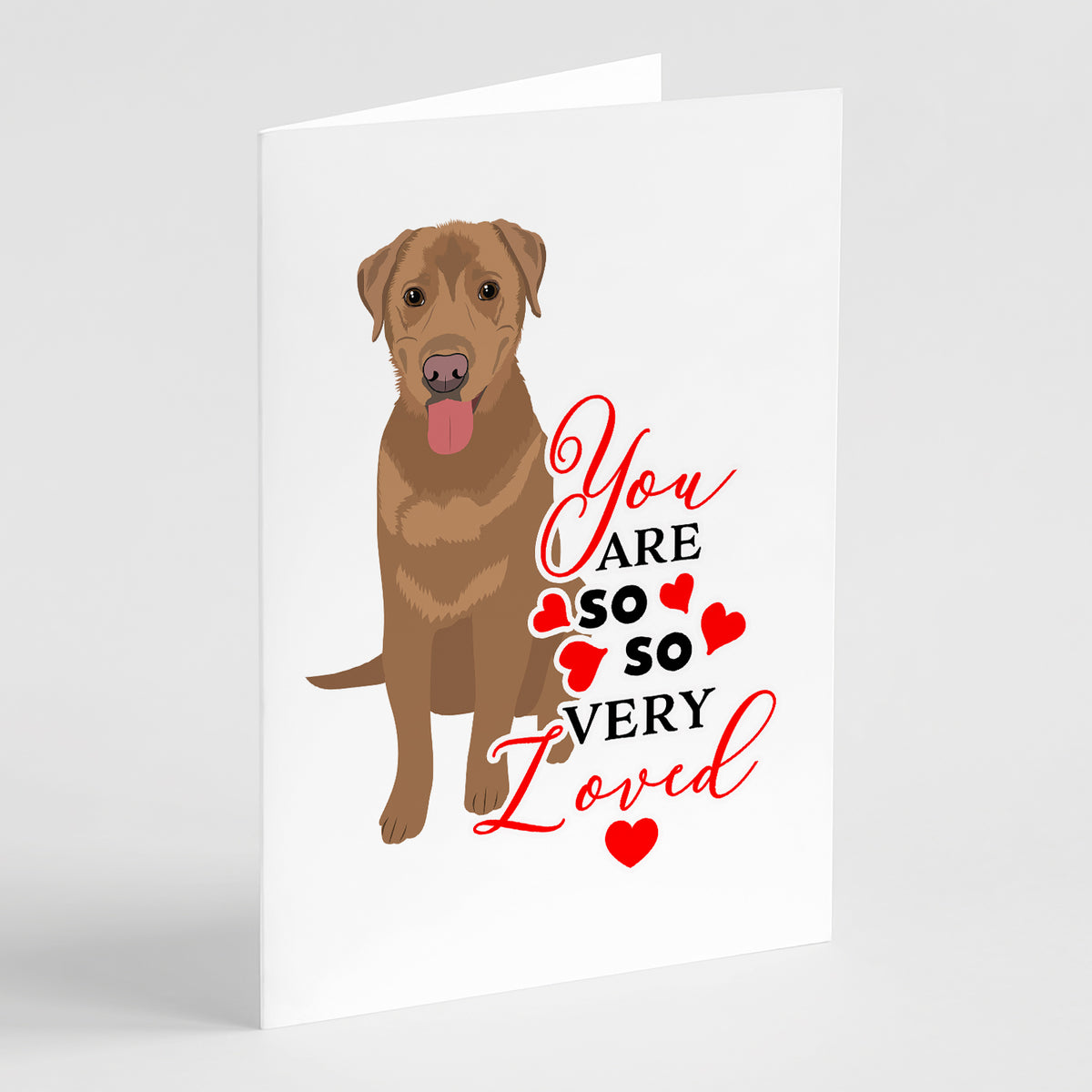 Buy this Labrador Retriever Red so Loved Greeting Cards and Envelopes Pack of 8