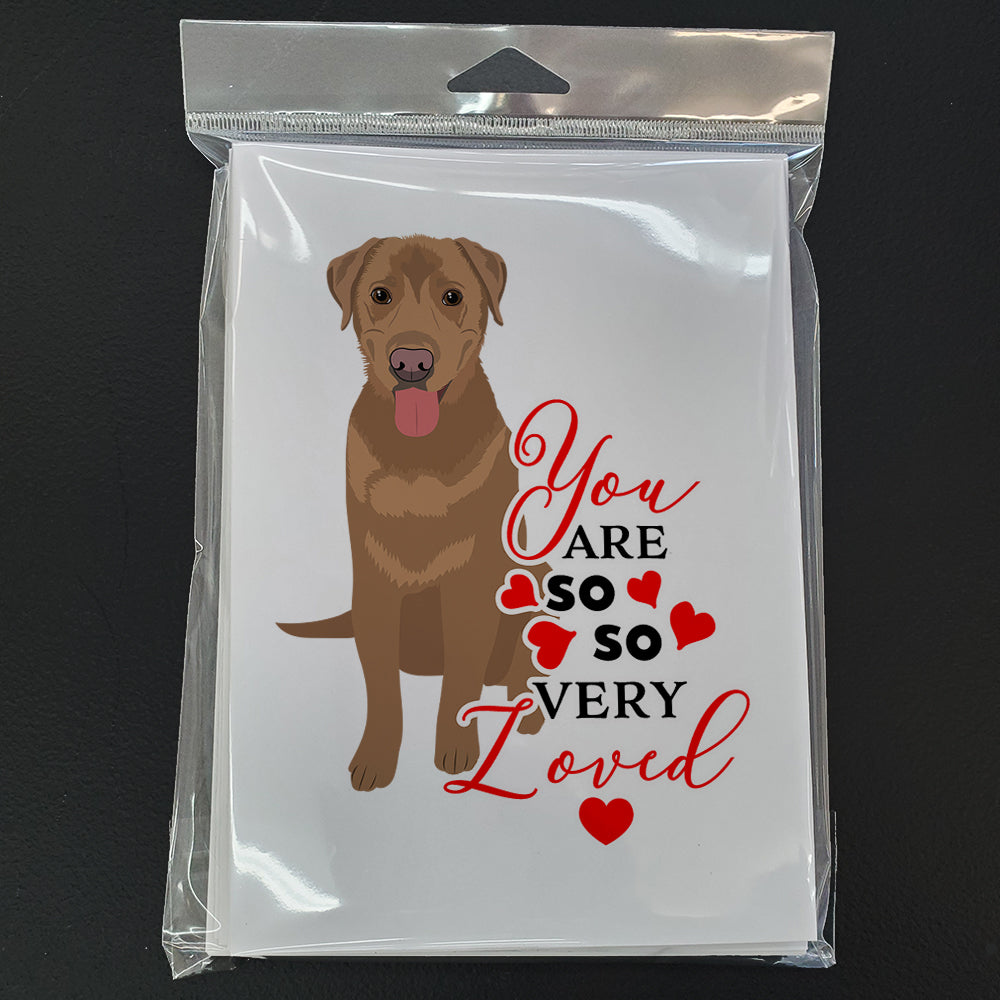 Labrador Retriever Red so Loved Greeting Cards and Envelopes Pack of 8 - the-store.com