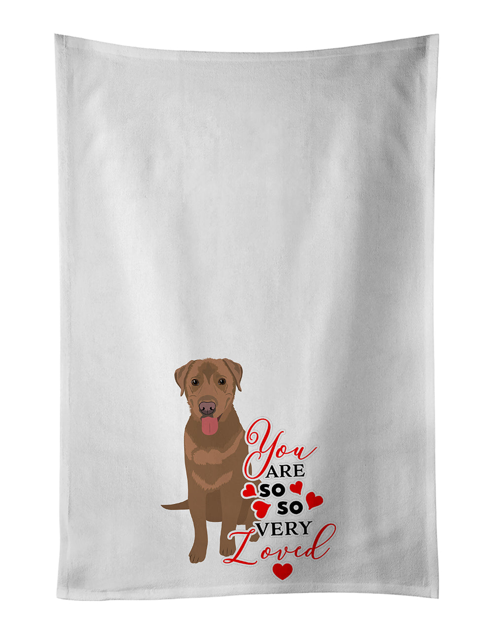 Buy this Labrador Retriever Red so Loved White Kitchen Towel Set of 2