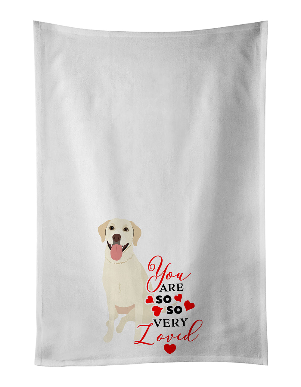 Buy this Labrador Retriever Yellow #1 so Loved White Kitchen Towel Set of 2