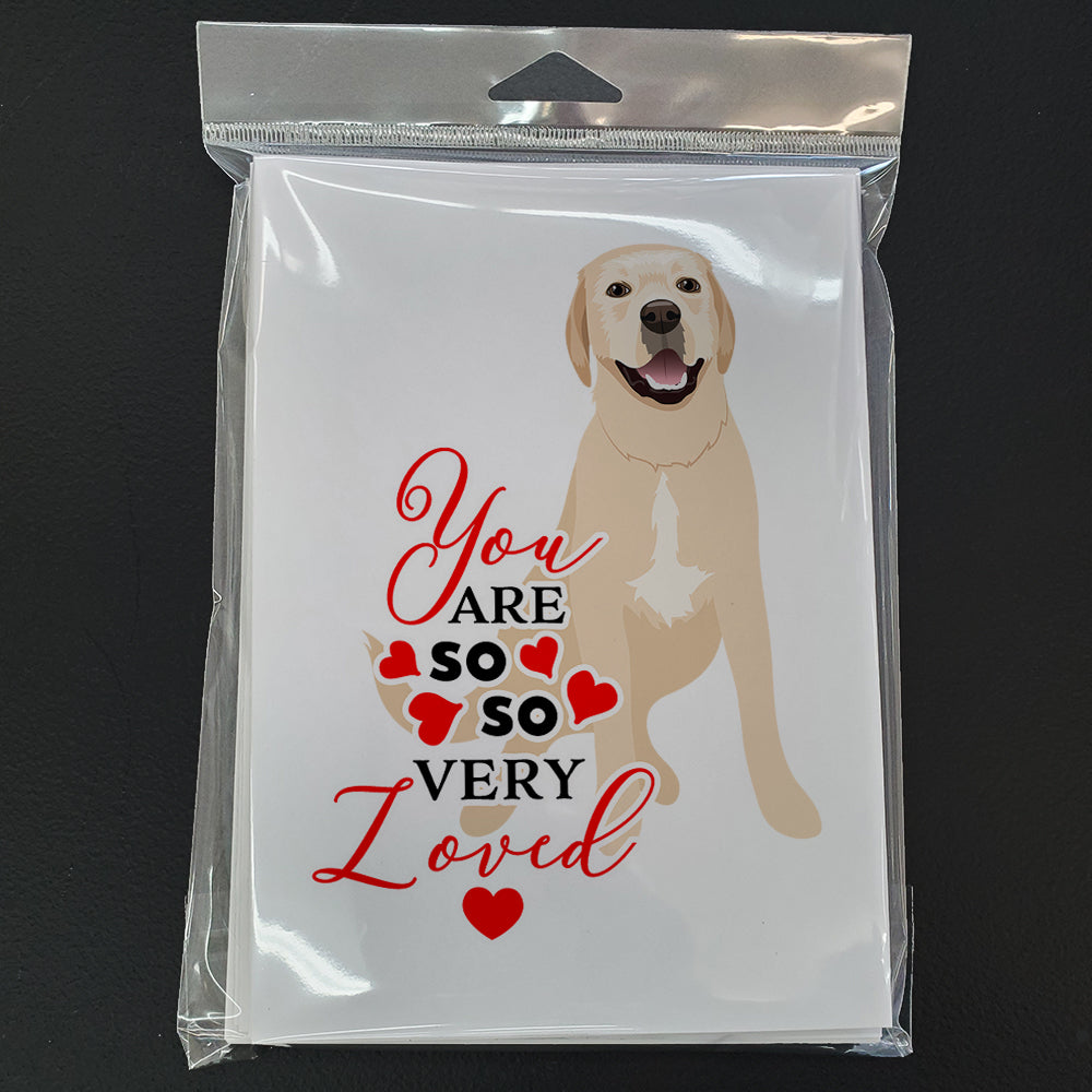 Labrador Retriever Yellow #2 so Loved Greeting Cards and Envelopes Pack of 8 - the-store.com