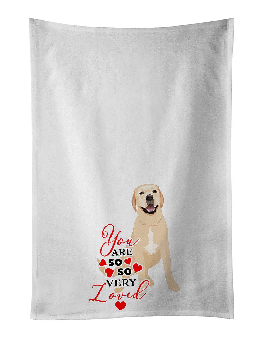 Buy this Labrador Retriever Yellow #2 so Loved White Kitchen Towel Set of 2