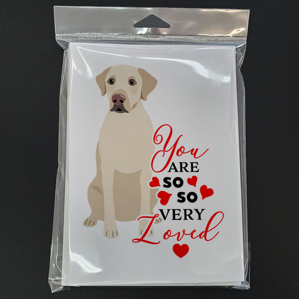 Labrador Retriever Yellow #3 so Loved Greeting Cards and Envelopes Pack of 8 - the-store.com