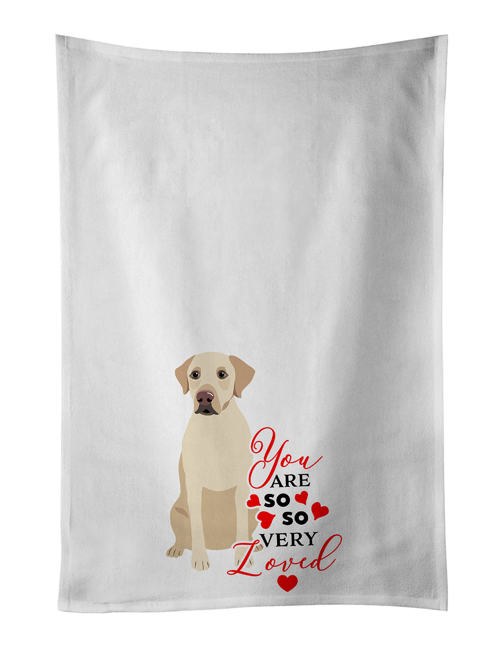 Buy this Labrador Retriever Yellow #3 so Loved White Kitchen Towel Set of 2